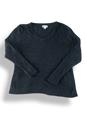 [Ava & Viv] Black V-neck Sweater